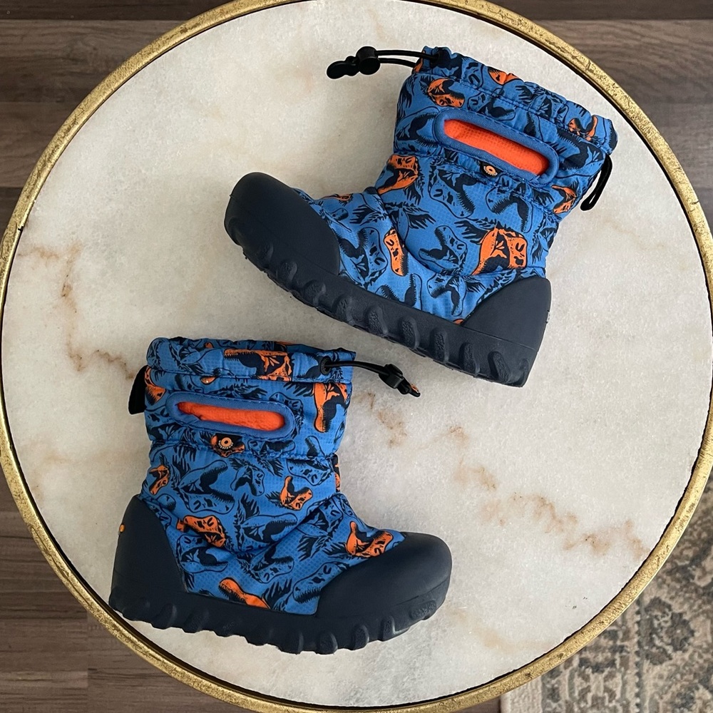 Bogs | B-Moc Snow Cool Dinos | Little Kid Snow Boots | Size 10